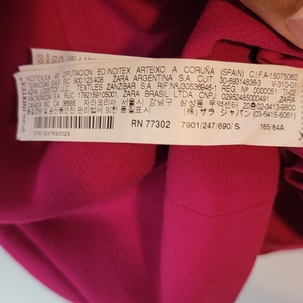 Zara Fuchsia Long Sleeve Dress - Picture 10 of 15